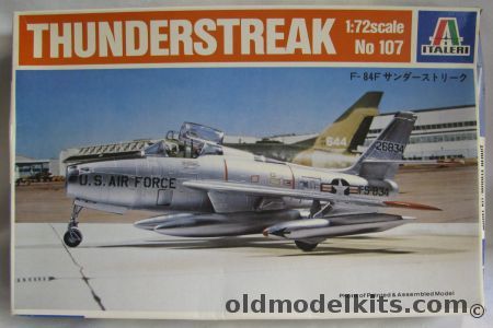 Italeri 1/72 Republic F-84F Thunderstreak - US National Guard 1953 or Luftwaffe Jabo 32 1962, 107 plastic model kit